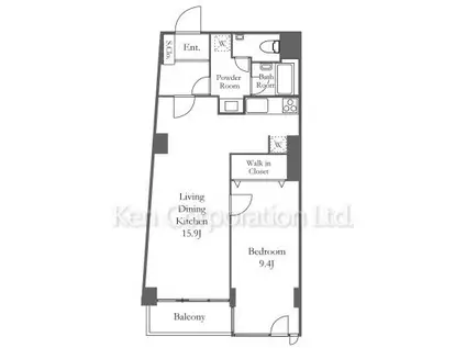アーバンパーク代官山I(1LDK/2階)の間取り写真