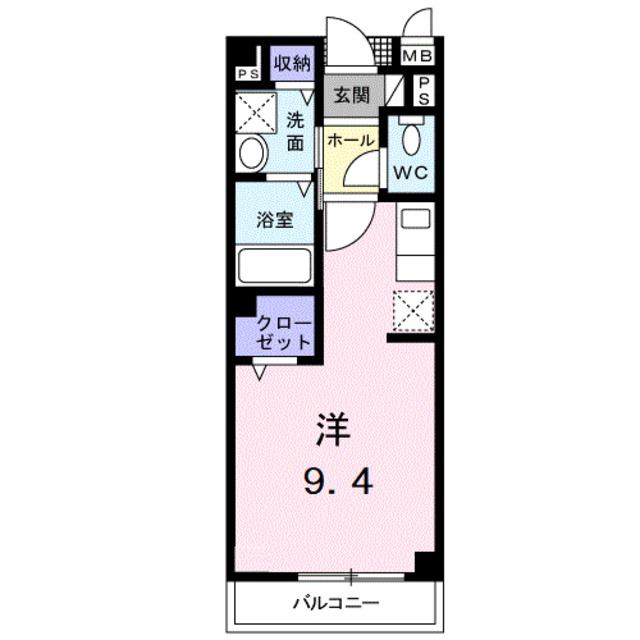 ＪＲ紀勢本線 黒江駅 徒歩1分 2階建 築24年(1K/2階)の間取り写真