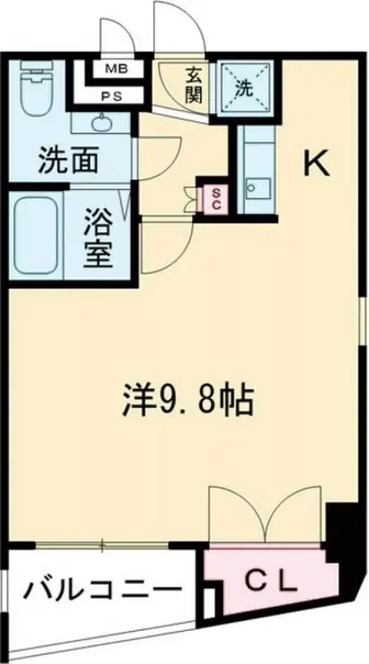 ヴォーガコルテ世田谷上町 5階階 間取り