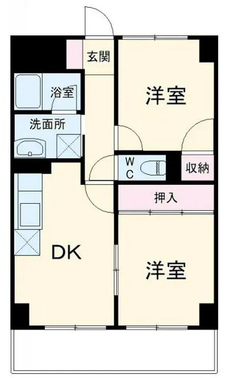 アルデール三郷 B棟 8階階 間取り