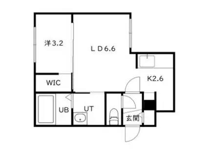 MODERNO HASSAMU(1LDK/3階)の間取り写真