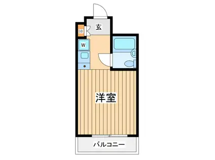 サァラ府中(ワンルーム/4階)の間取り写真