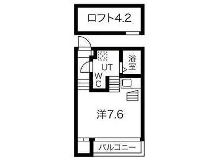 REGALO(1K/2階)の間取り写真