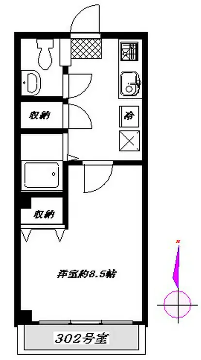 斉藤マンション 3階階 間取り