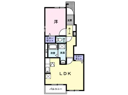 LUPINAS(1LDK/1階)の間取り写真