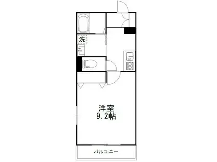 クオーレ薬円台III(1K/2階)の間取り写真