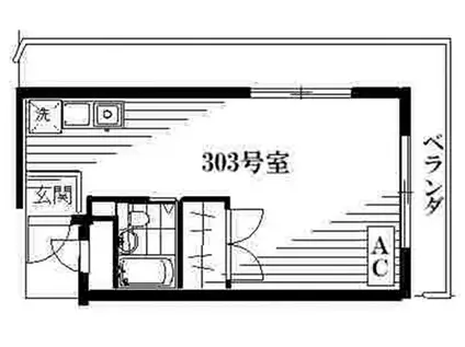 フレクション川崎(ワンルーム/3階)の間取り写真