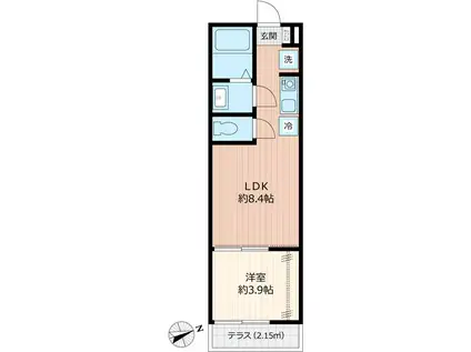ERFOLG鳩ケ谷(1LDK/2階)の間取り写真