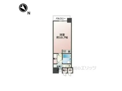 琵琶湖アーバンリゾート1番館(1K/3階)の間取り写真