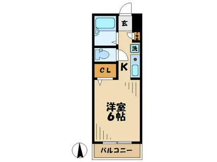 ワンダーランドB(1K/1階)の間取り写真