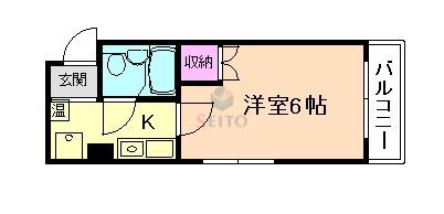 コート神崎川(1K/2階)の間取り写真