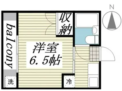 サンアベニュー師岡(1K/2階)の間取り写真