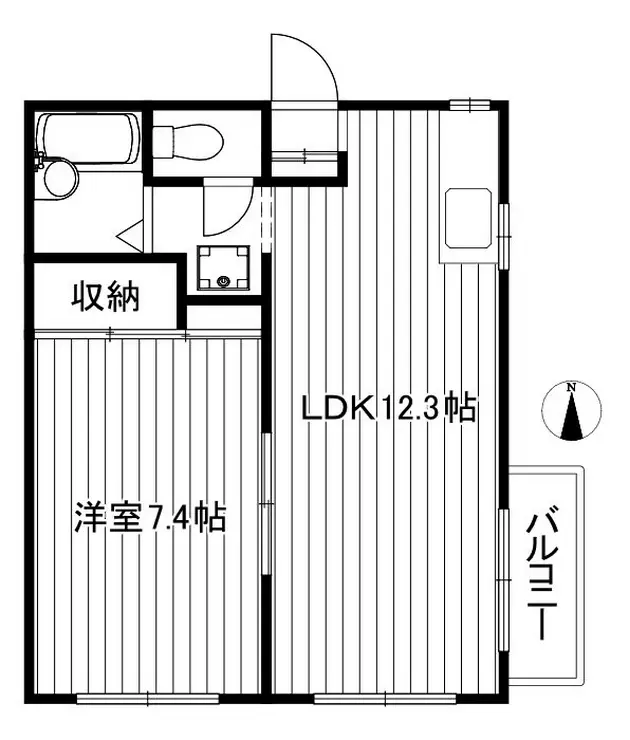 高稲荷ハイツ 2階階 間取り