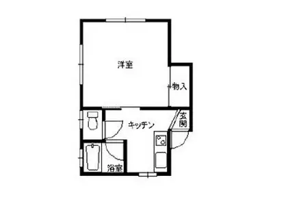 チェリーハウス(1K/1階)の間取り写真