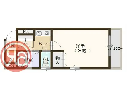 リブレステージ(1K/6階)の間取り写真