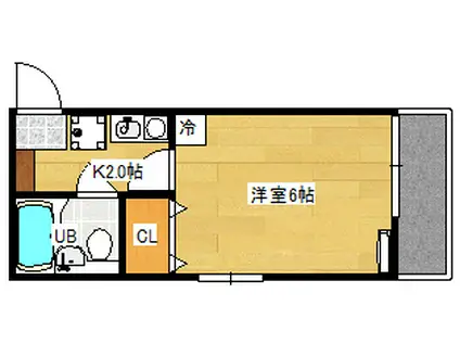 Kハウス(1K/3階)の間取り写真