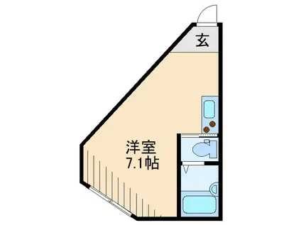 STYLE菊名(ワンルーム/1階)の間取り写真