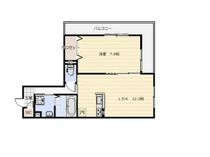 吉祥院宮ノ東マンション(1LDK/1階)の間取り写真