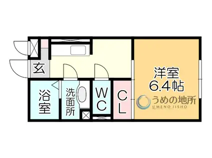 RESPIRAL(1K/1階)の間取り写真