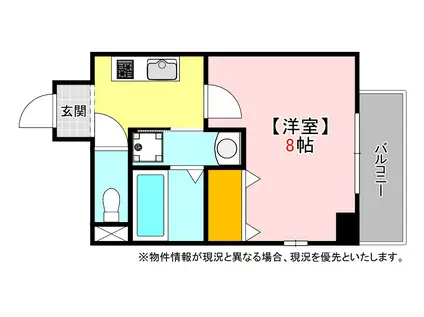 D.SIEL楽々園(1K/3階)の間取り写真