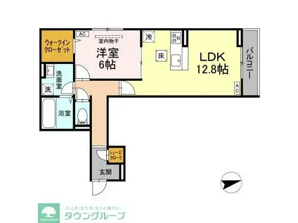 D PAINA EGAWA I(1LDK/1階)の間取り写真