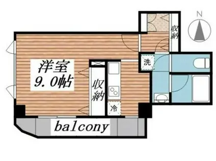 サル・ドュ・セジュール(1K/4階)の間取り写真