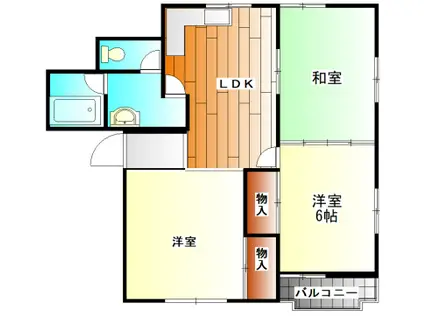 ピュアホワイト(3LDK/5階)の間取り写真