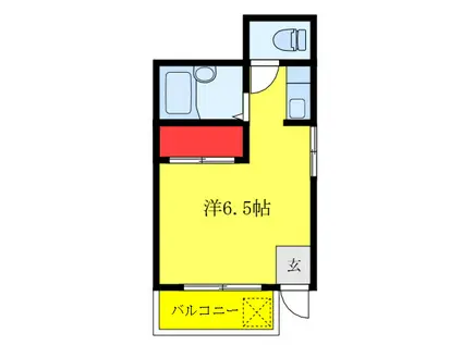 島根マンション(ワンルーム/1階)の間取り写真