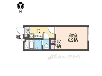 レオパレスニュー猪名寺(1K/2階)の間取り写真