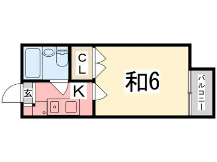 クリエイトAISE(1K/1階)の間取り写真