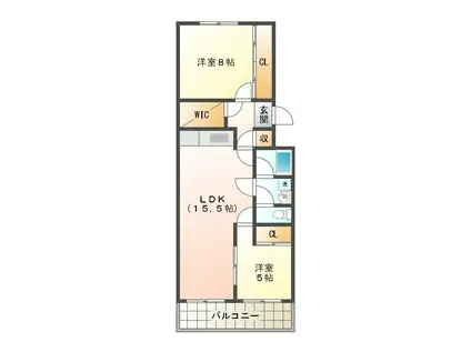 第2マンションむつみヶ丘(2LDK/2階)の間取り写真