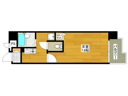 プレサンス新大阪(1K/10階)の間取り写真