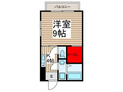 西武池袋線 元加治駅 徒歩4分 2階建 築2年(1K/2階)の間取り写真