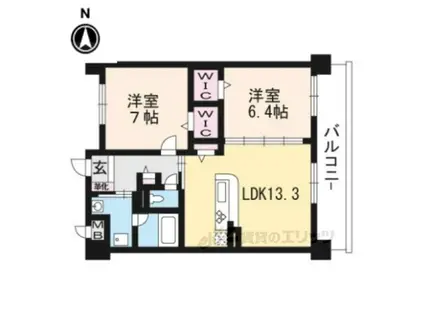 CELESTE JUNO(2LDK/2階)の間取り写真