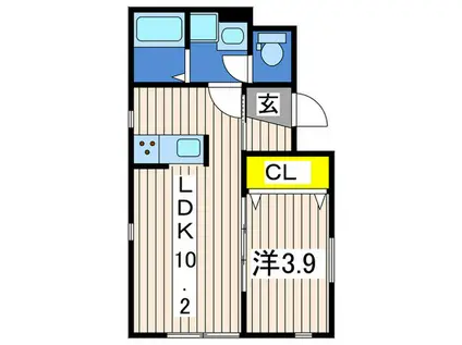 西戸部町計画(1LDK/2階)の間取り写真