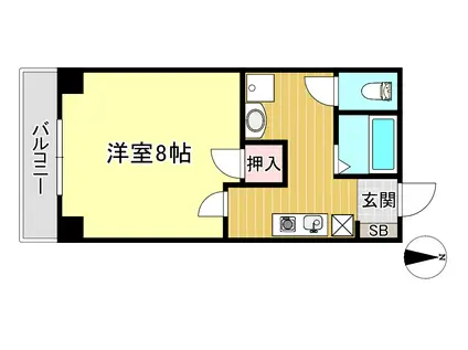 エルエーブハイツ(1K/1階)の間取り写真