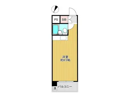 セザール五反田(ワンルーム/2階)の間取り写真