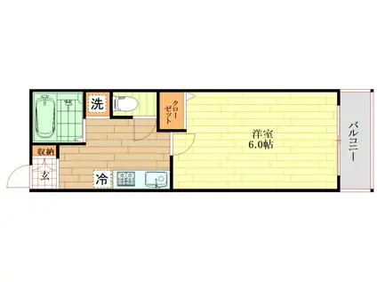 グリーンプラザ城東(1K/7階)の間取り写真