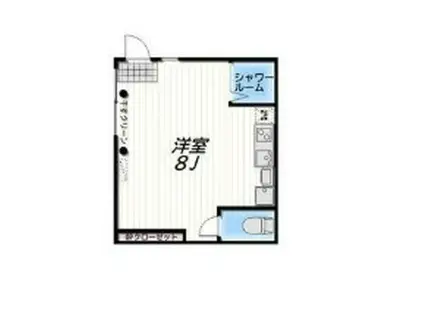 FLAT山王(ワンルーム/1階)の間取り写真