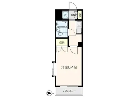 レディースHAYASHI(1K/4階)の間取り写真