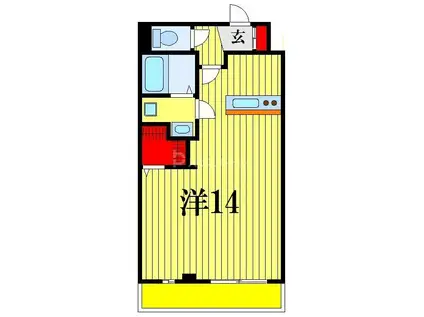 CRESCENT COURT(ワンルーム/1階)の間取り写真