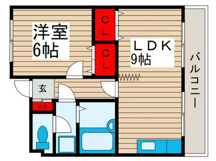 ドルトワール篠崎(1LDK/2階)の間取り写真
