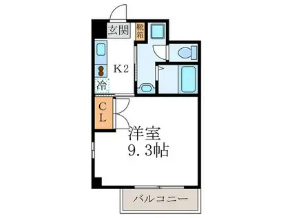 CORE室町(1K/4階)の間取り写真
