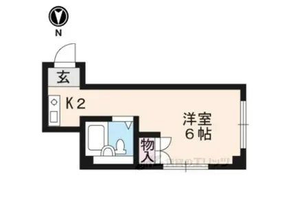 ジュラクダイマンション(1K/3階)の間取り写真