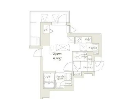 グランカーサ錦糸町 旧スプランディッド錦糸町I(ワンルーム/5階)の間取り写真