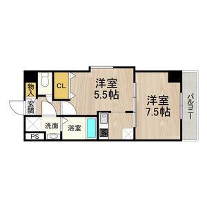 センターポイント吉志部(1DK/3階)の間取り写真