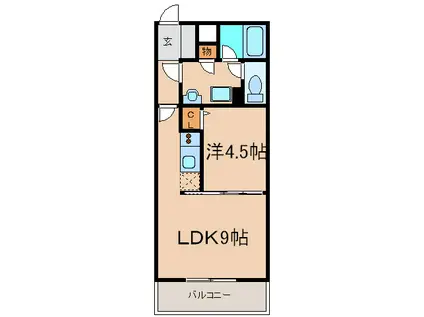 グランシャリオ(1LDK/1階)の間取り写真