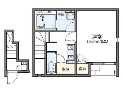 レオネクスト南田原(1K/2階)の間取り写真
