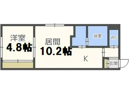 シュタビール II(1LDK/2階)の間取り写真