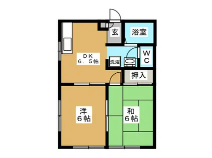 ルネ・マツトシ(2DK/1階)の間取り写真